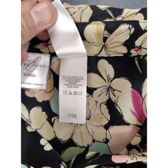 Emma James Woman, A Liz Claiborne Co. Size 18W Sheer Floral Blouse Fairy Peasant - Picture 6 of 8